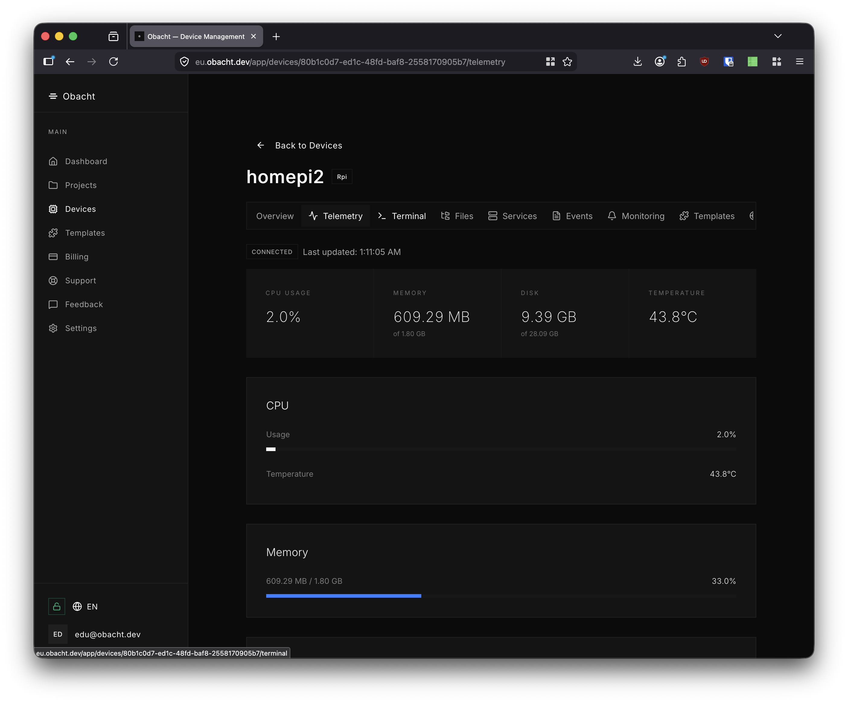 Telemetry — overview